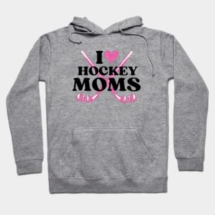 I Heart Hockey Moms White Hoodie